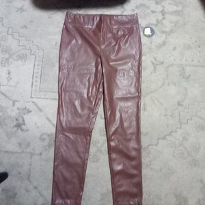 Faux leather pants